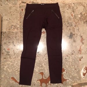 NWT Zip Pocket Maroon Leggings